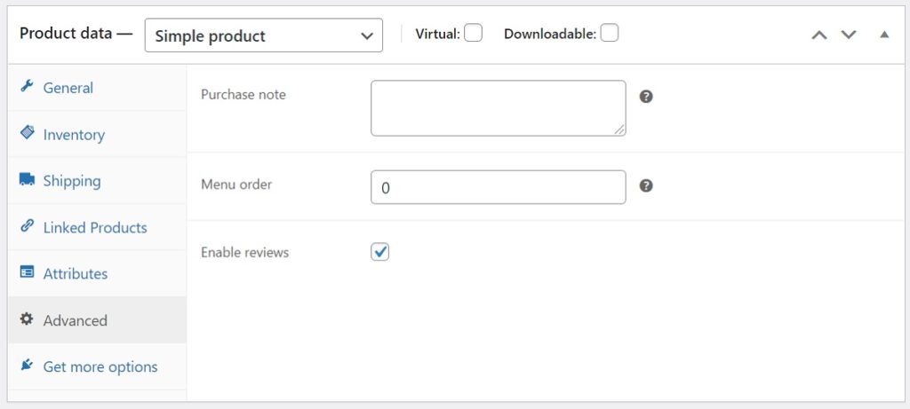 Advanced Tab