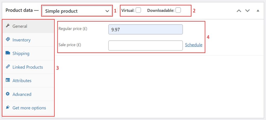 WooCommerce Product Data Section