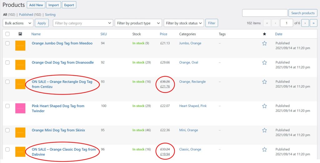 Add New WooCommerce Products Bulk Edit Adjusted Product Prices