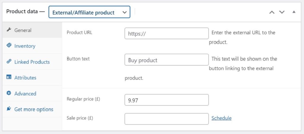 General Tab External or Affiliated