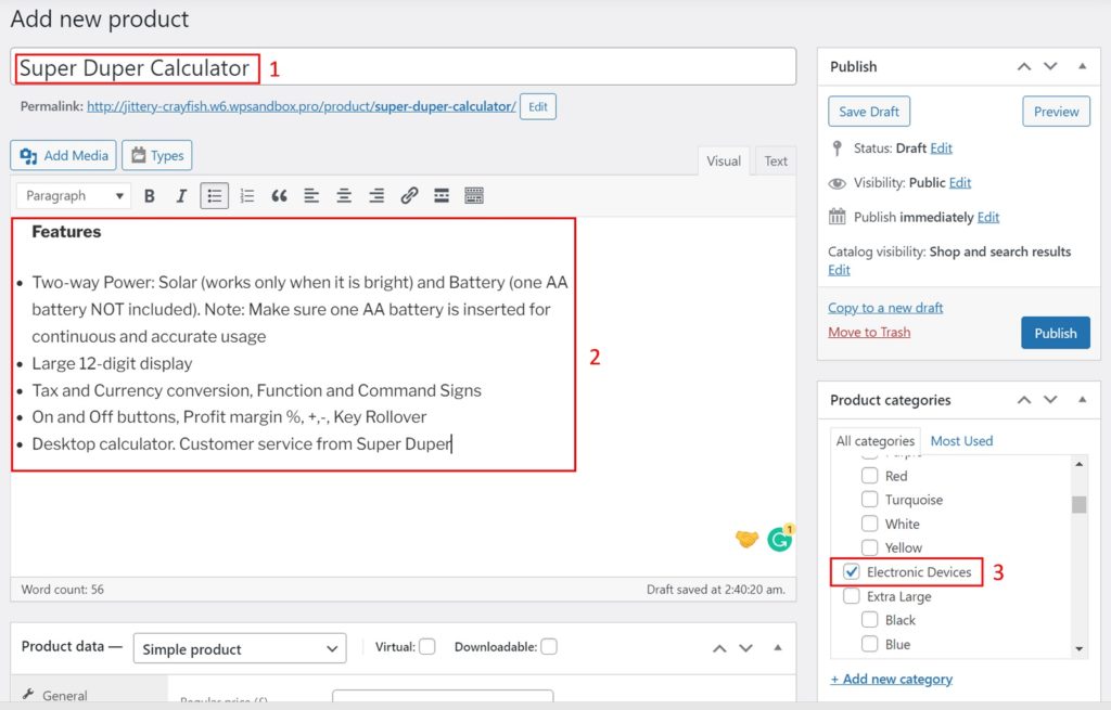 Add New WooCommerce Products Top Section