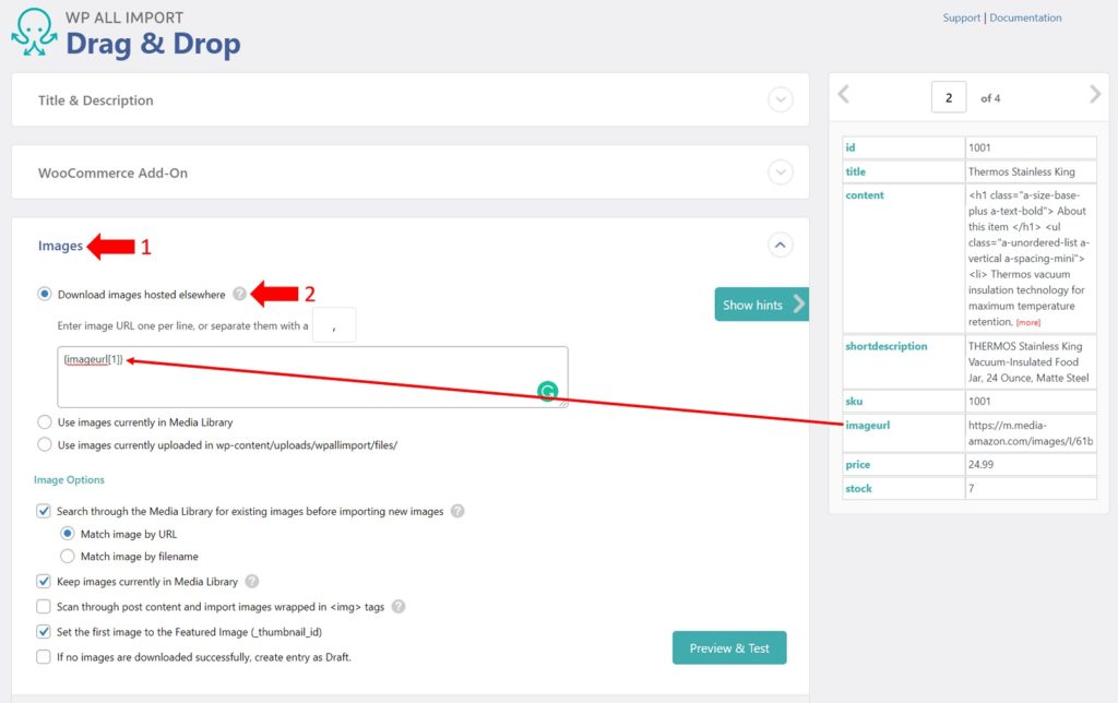 Add New WooCommerce Simple Products Drag and Drop Images