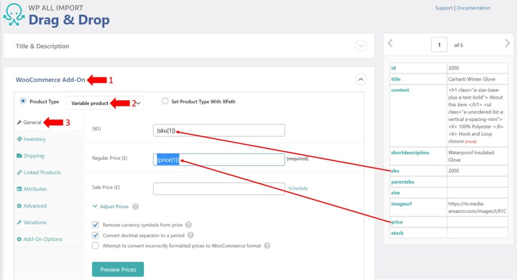 Add New WooCommerce Variable Products Drag and Drop WC General