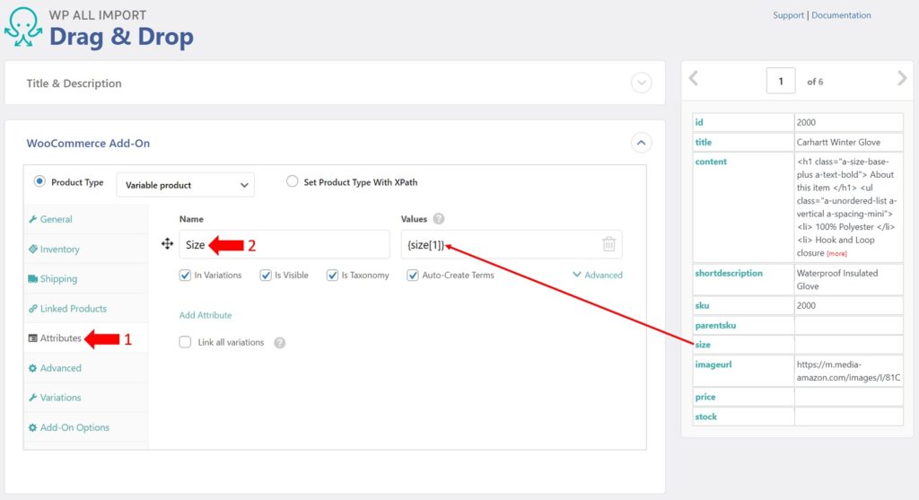 Add New WooCommerce Varialbe Products Drag and Drop WC Attributes