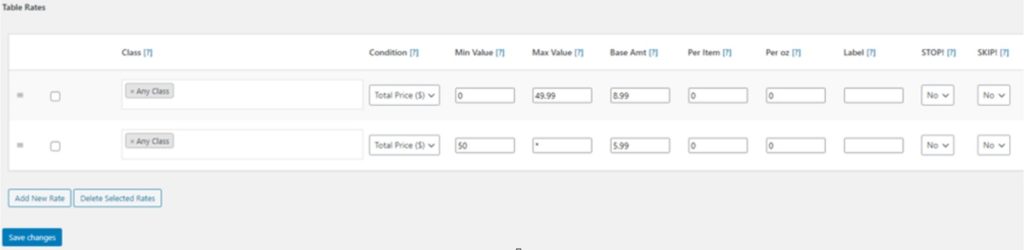 Advanced Shipping Rules