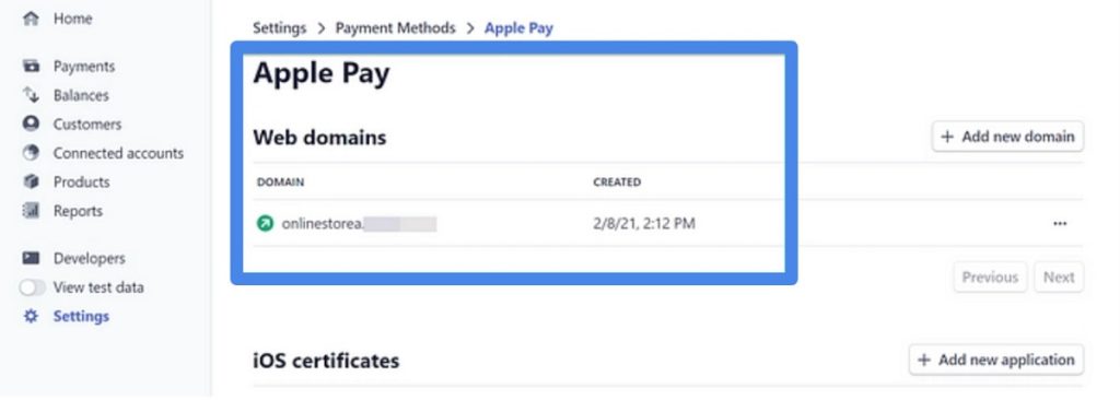 Apple Pay Web Domains