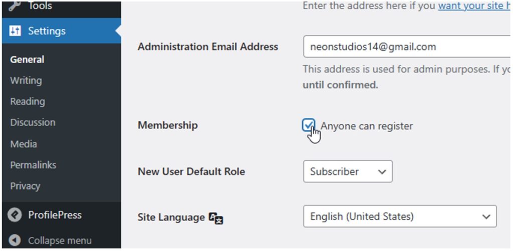 Custom WordPress Registration Anyone Can Register
