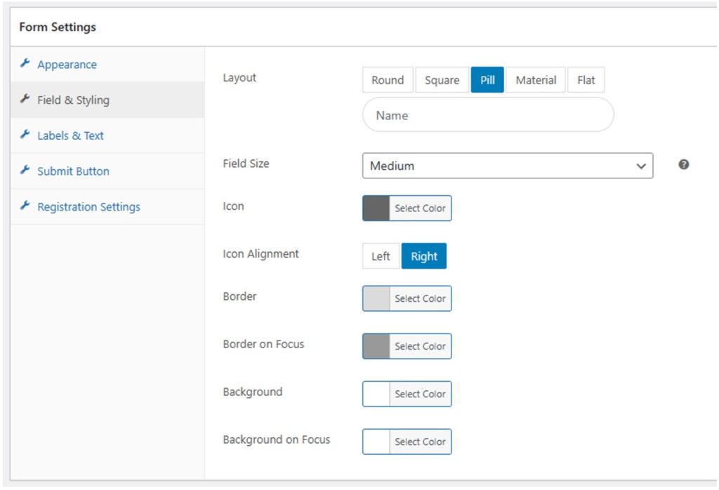 Custom WordPress Registration Form Settings 2
