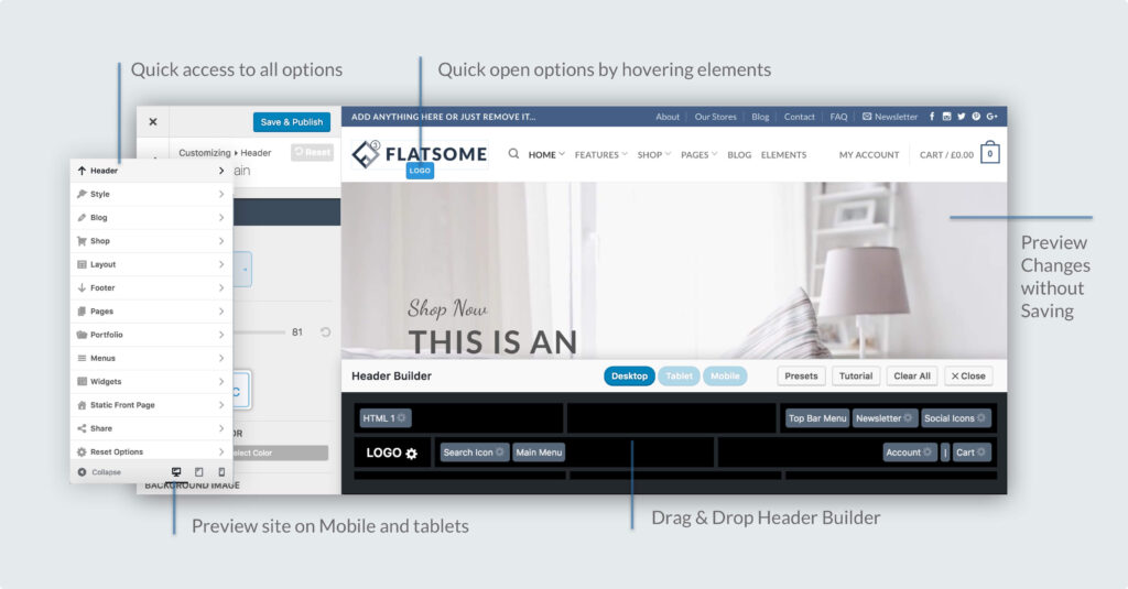 Flatsome interface