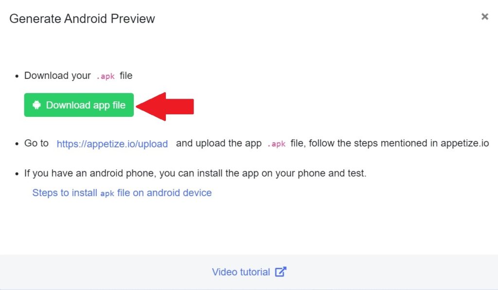 Generate Android Preview