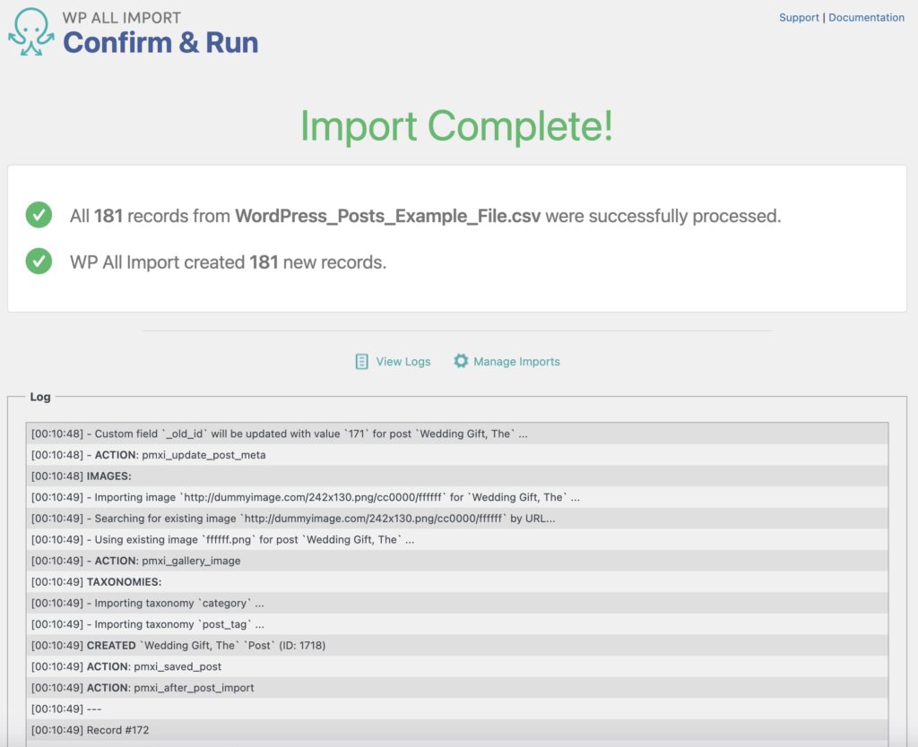 Import WordPress Posts Complete