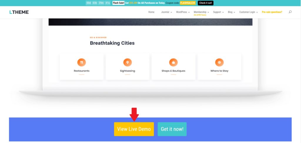 View Live Demo Option