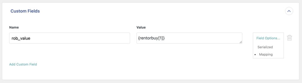 Map Custom Fields Example