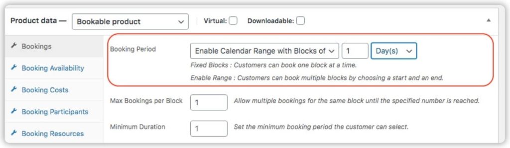 Multiple Consecutive Days Bookings Setup