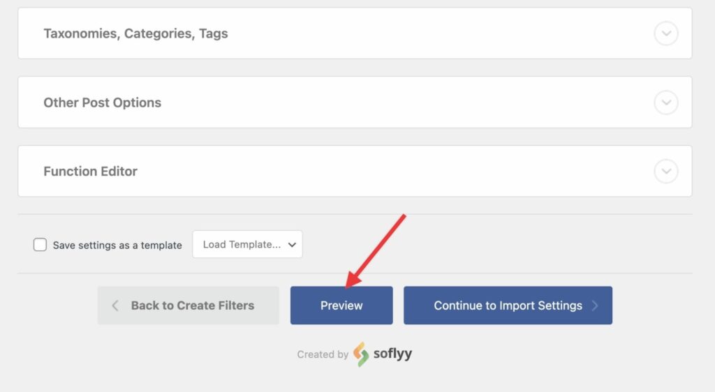 Preview Import Process