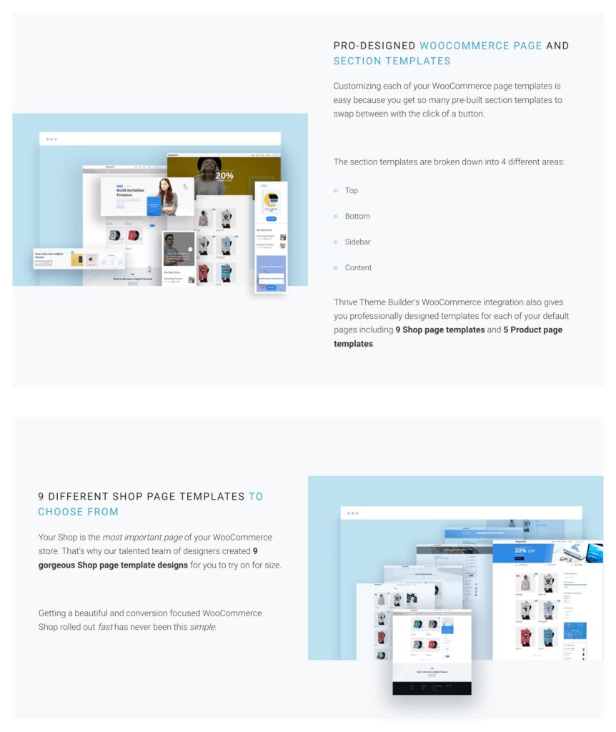 Thrive Architect WooCommerce
