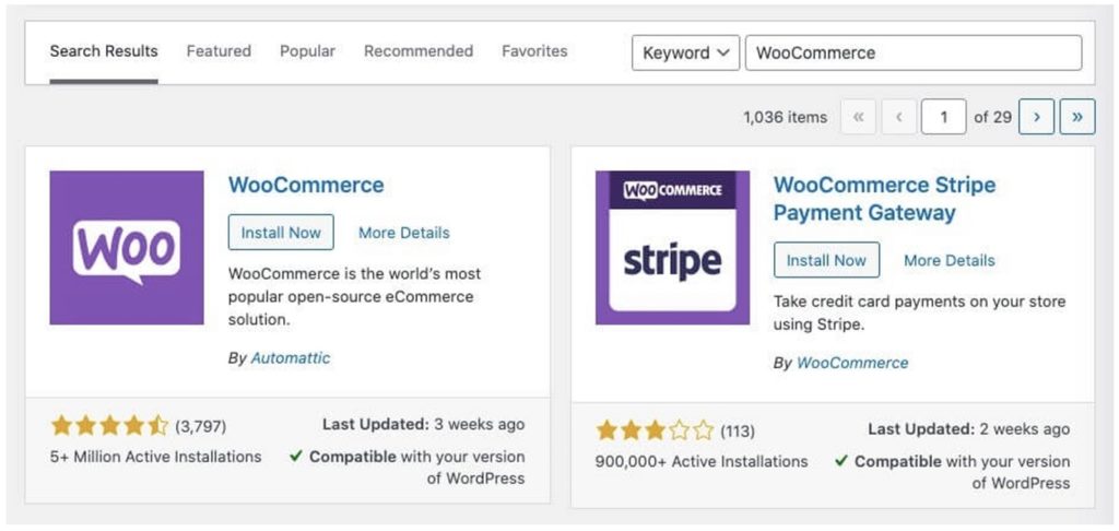 WooCommerce Install