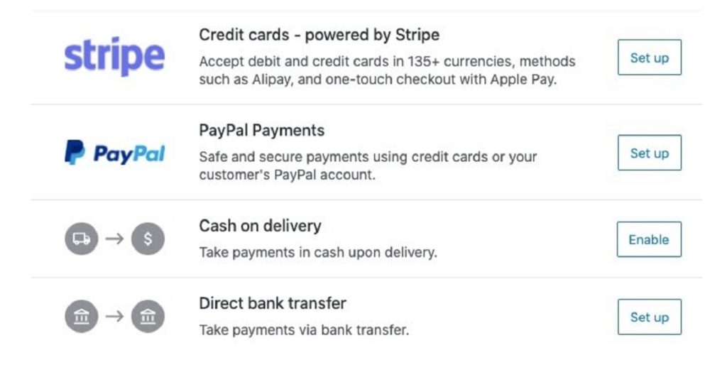 WooCommerce Payment Setup