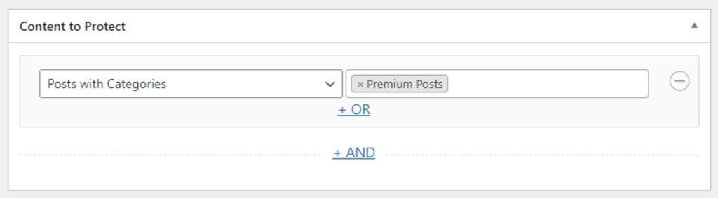 ProfilePress Protect Content by Category