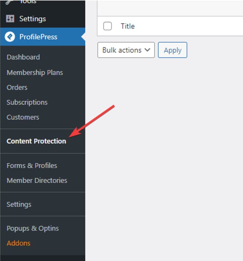 ProfilePress Content Restriction