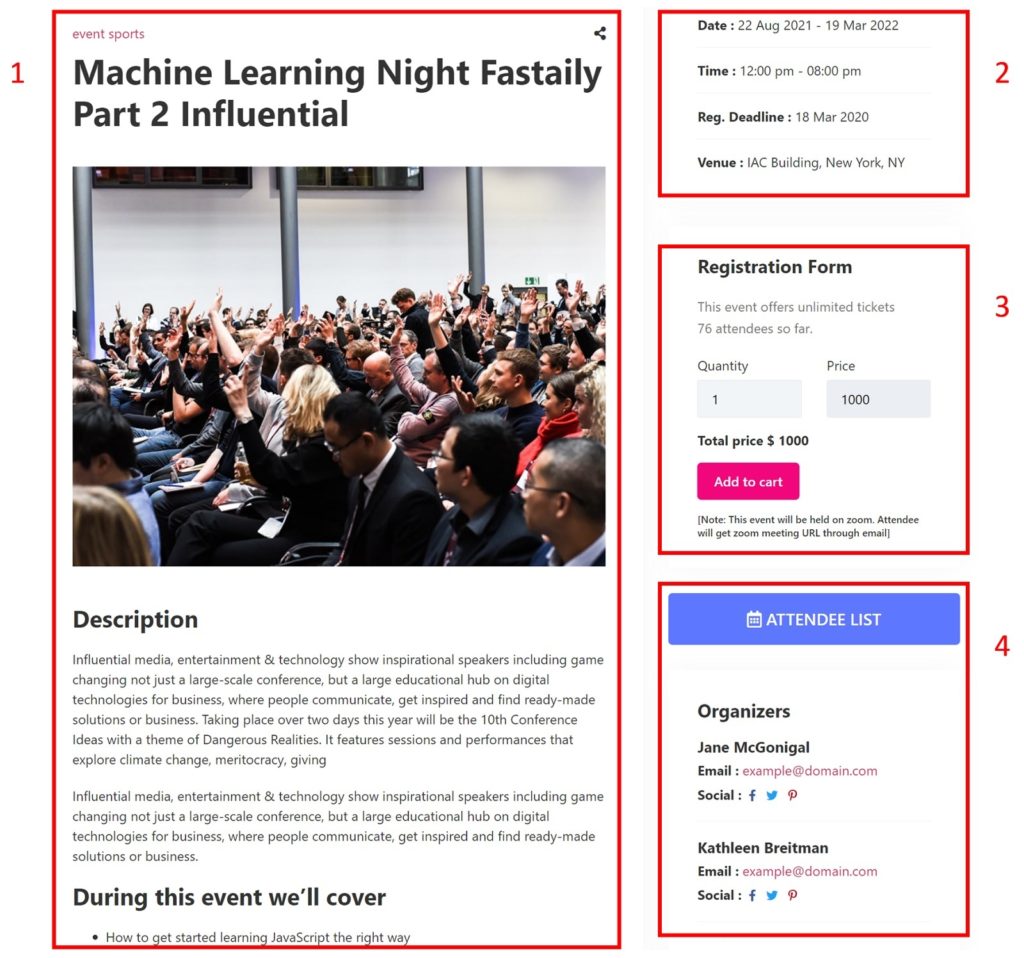WP Eventin Event Part 01