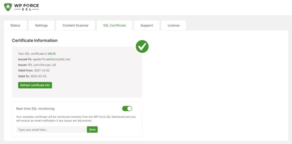 WP Force SSL Installation
