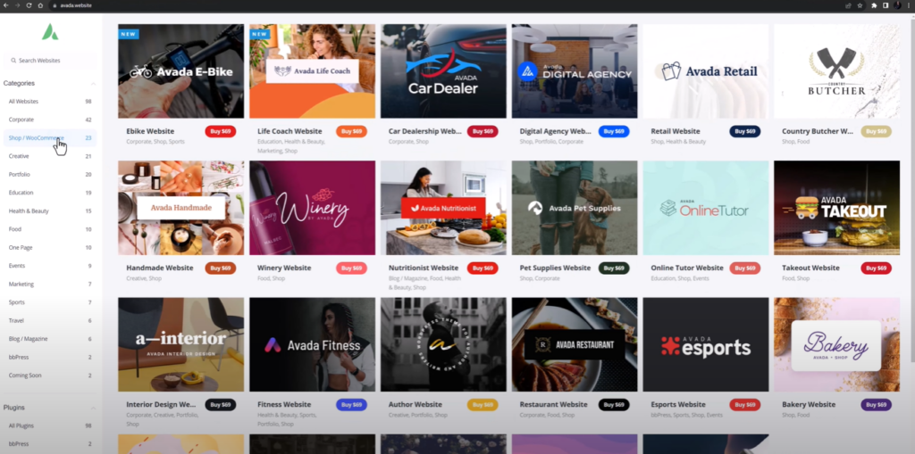 Avada WooCommerce