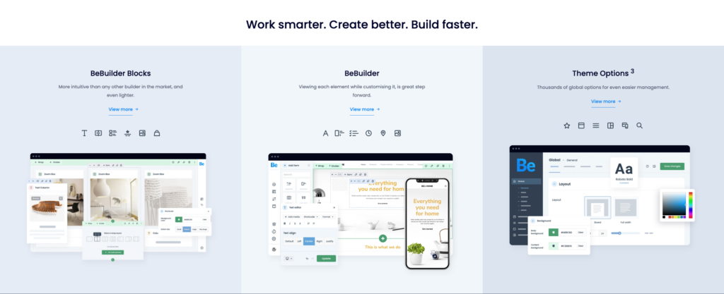 BeTheme interface