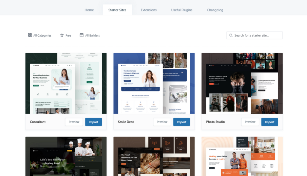 Blocksy template library free