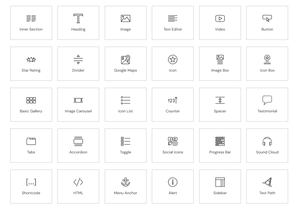 Elementor elements