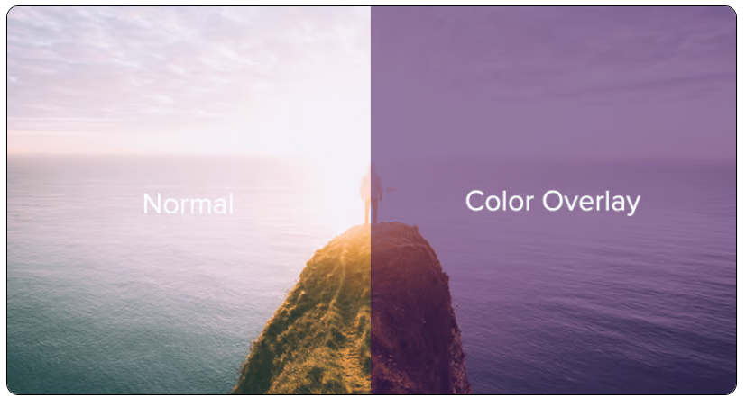 Elementor color overlay
