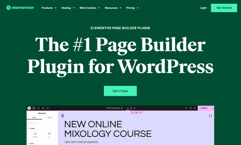 elementor page builder