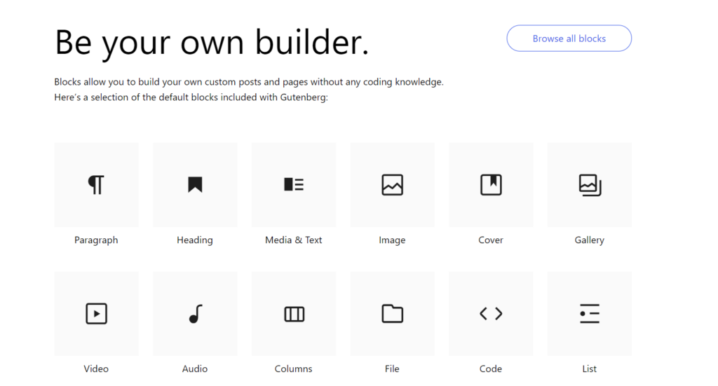 Gutenberg blocks