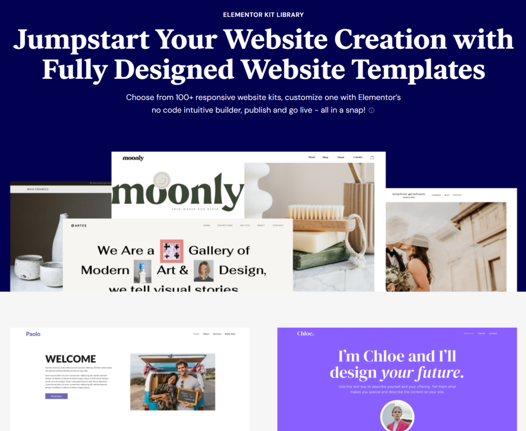 Elementor Website Builder - Website Kits