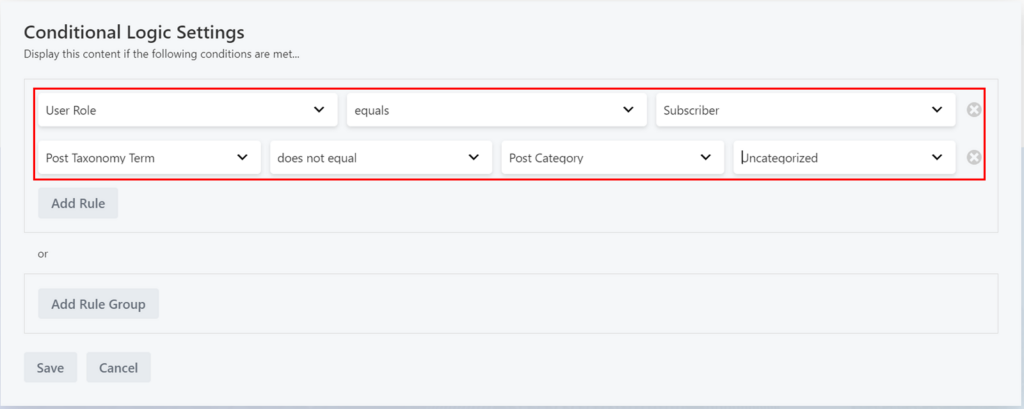 Beaver Builder Review — Conditional Logic Settings