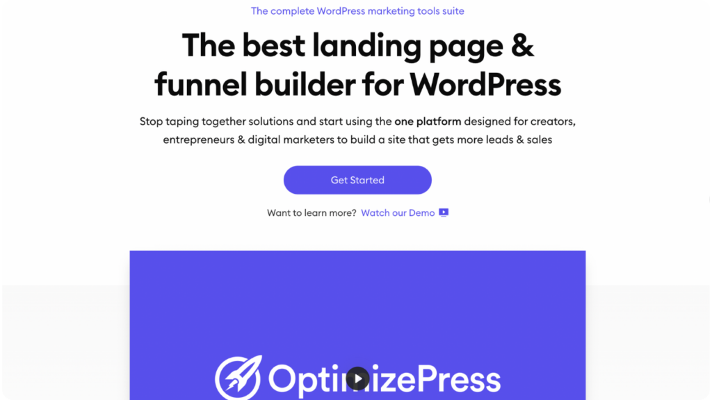 OptimizePress Homepage