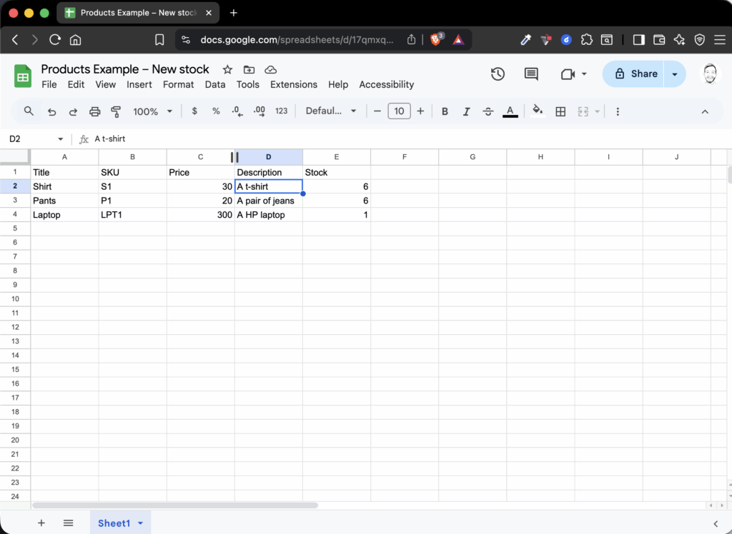 Import Google Sheets to WordPress Create Your Import File in Google Sheets