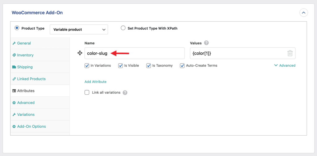 Import Products Match Attribute Slug