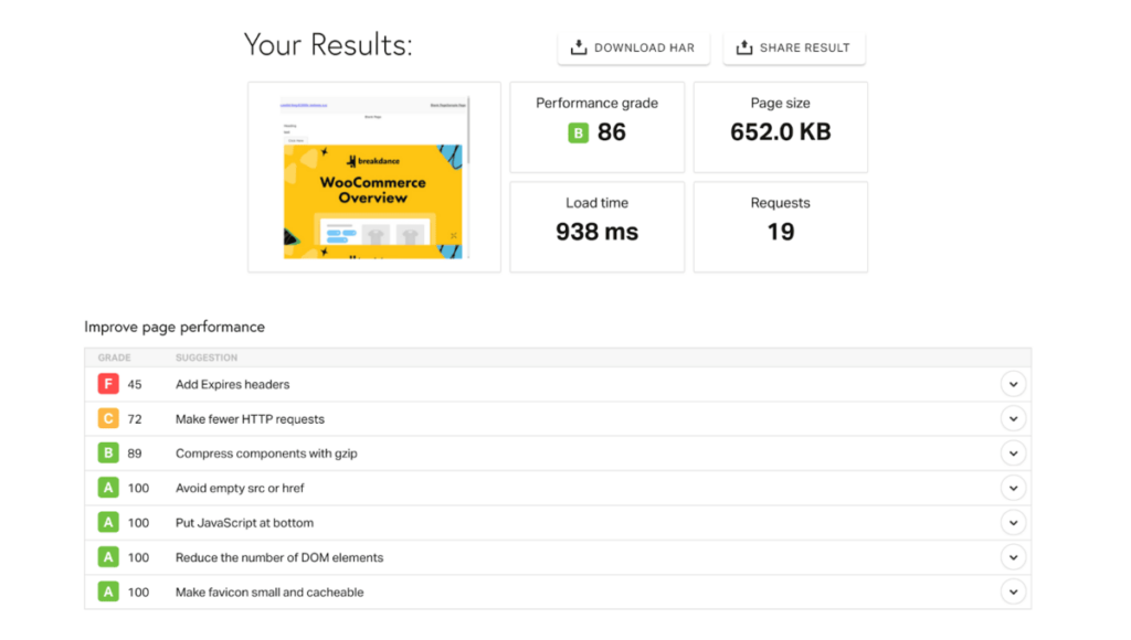Beaver Builder speed test