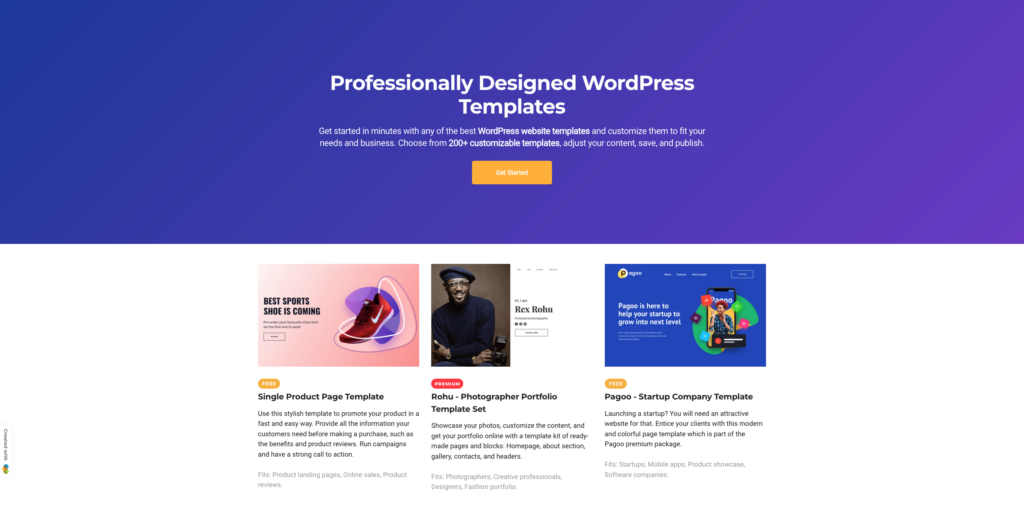 Visual Composer templates
