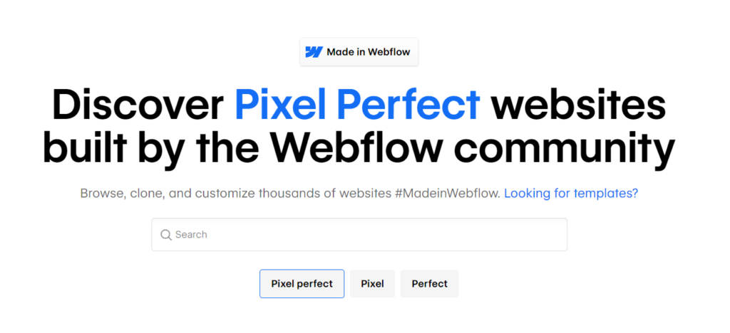 Webflow pixel perfect
