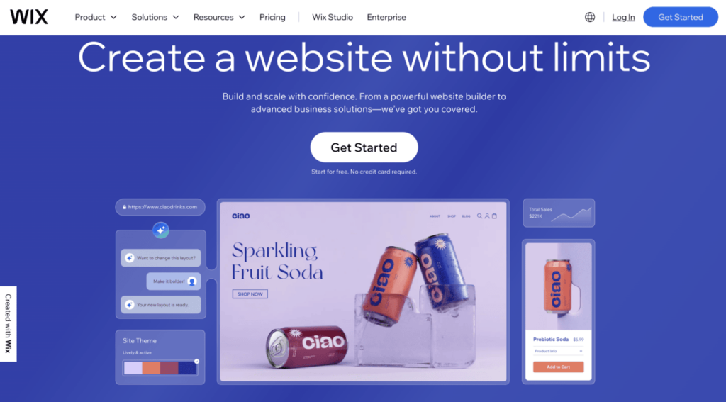 Wix Homepage